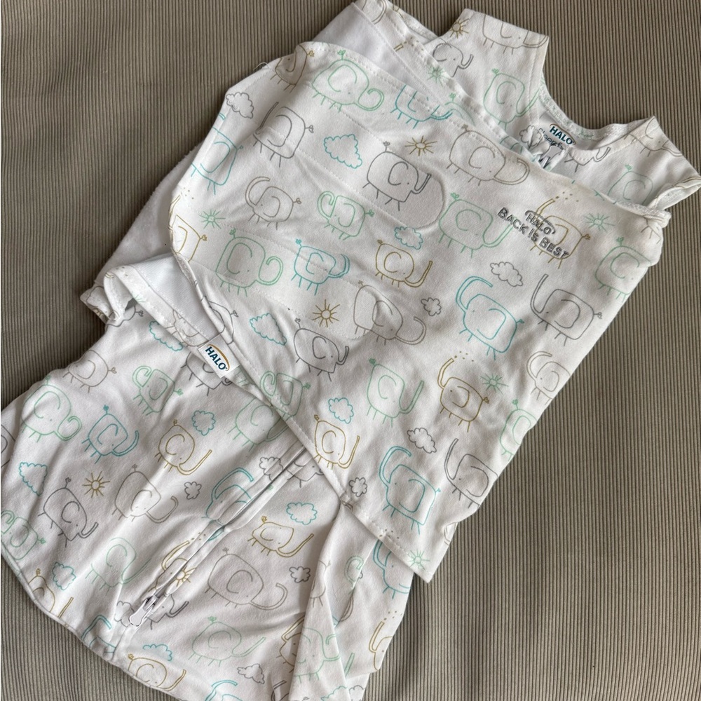Halo Kids Sleep Sack with Elephant Pattern